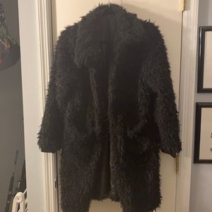Fuzzy Black Coat